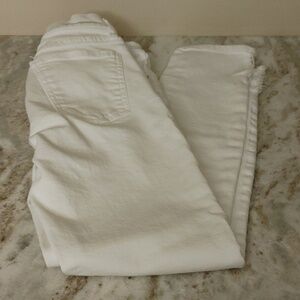 Current Elliott White Jeans Ripped Ankle Size 24